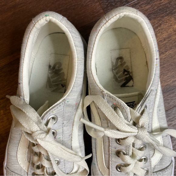Vans Old Skool Jersey Knit Grey Speckled Sneakers - Picture 4 of 6